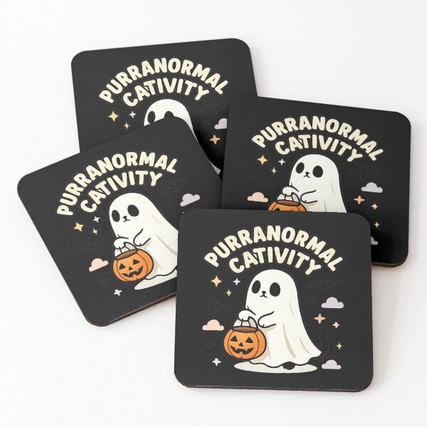 Item preview, Purranormal Cativity Funny Cat Ghost Pun Design designed and sold by Dantin.