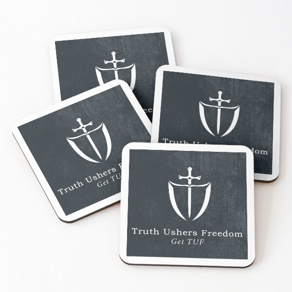 Item preview, Truth Ushers Freedom sword and full shield (white text) designed and sold by PAXsword.