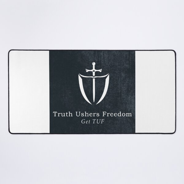 Item preview, Truth Ushers Freedom sword and full shield (white text) designed and sold by PAXsword.