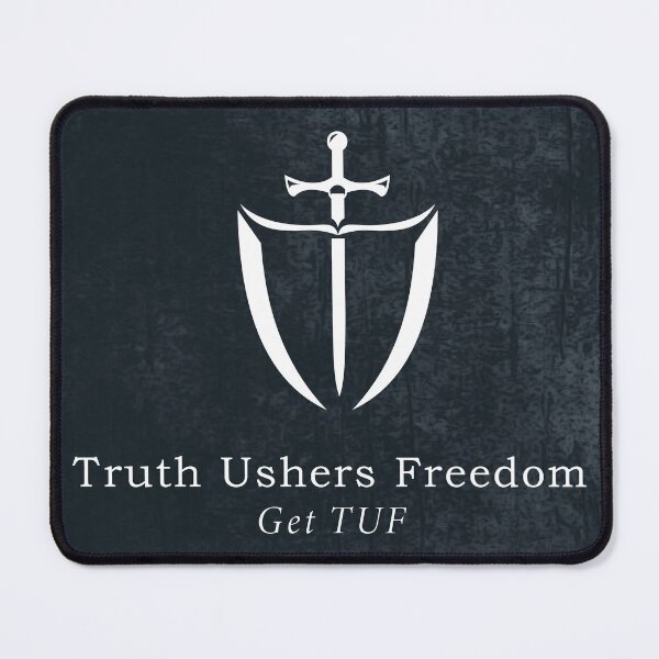 Item preview, Truth Ushers Freedom sword and full shield (white text) designed and sold by PAXsword.