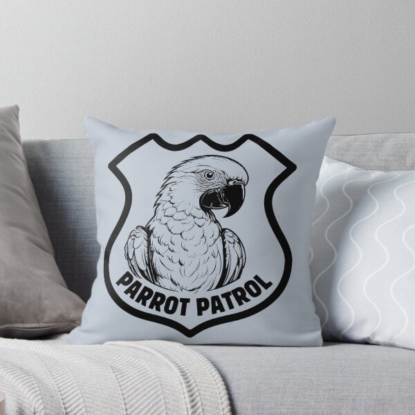 Item preview, Lispe African Grey Parrot Patrol Vintage Badge Design designed and sold by Lispe-Designs.