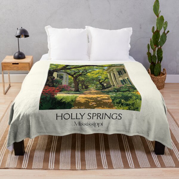 Item preview, Holly Springs Mississippi Street | Antebellum Homes Art Print designed and sold by TuncGK.