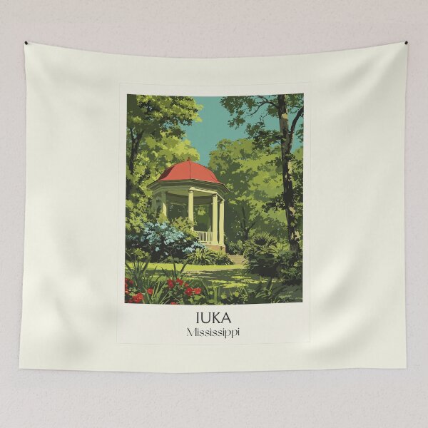 Item preview, Iuka Mississippi Park | Town Gazebo in Summer Art Print designed and sold by TuncGK.