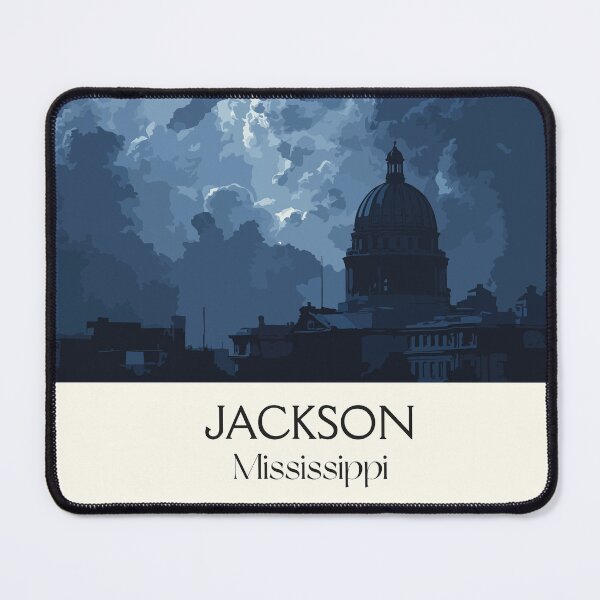 Item preview, Jackson Mississippi Statehouse | Dramatic Sky Art Print designed and sold by TuncGK.