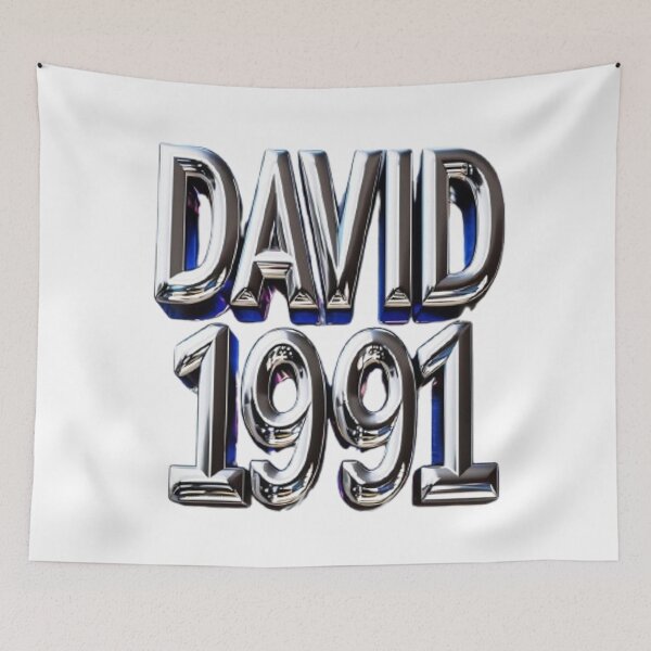 Item preview, David 1991 — Chrome 3D Name Design designed and sold by AlexLineArt.