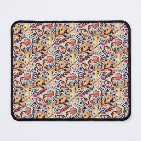 Item preview, Cozy Breakfast – Cocoa and Cherry Tomato Sandwiches on White Plate designed and sold by valyaart.