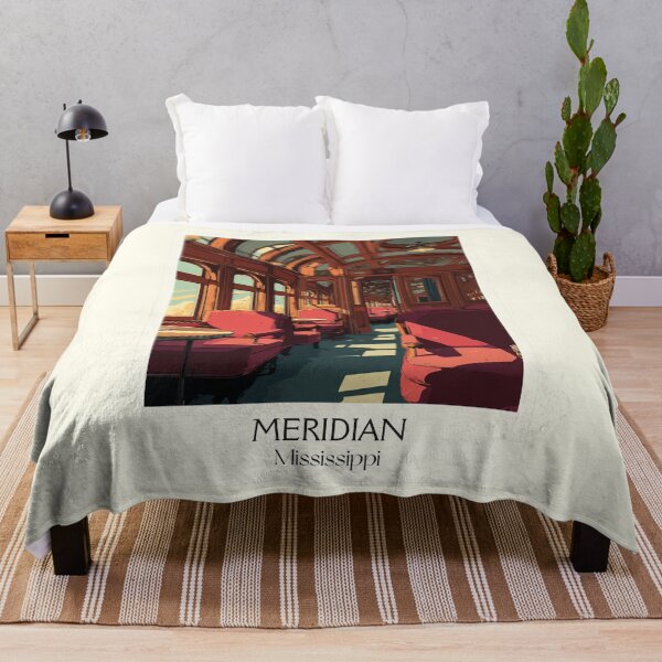 Item preview, Meridian Mississippi Railway | Vintage Train Car Art Print designed and sold by TuncGK.