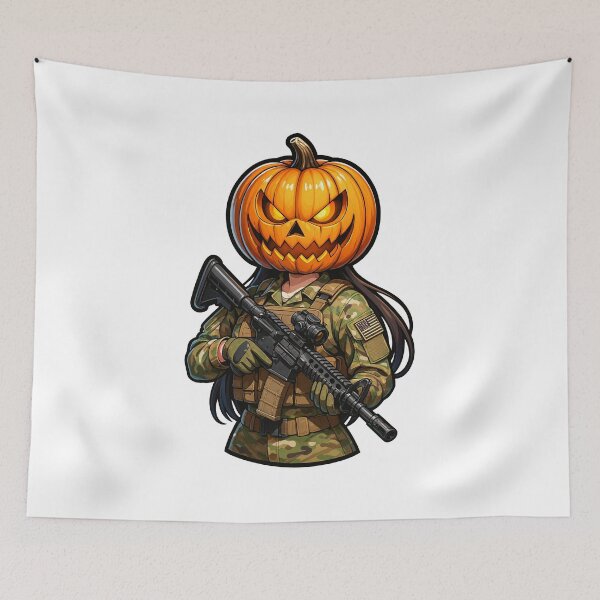 Item preview, Tactical Halloween Jack-o-lantern  designed and sold by RAWLIFEGRAPHIC.