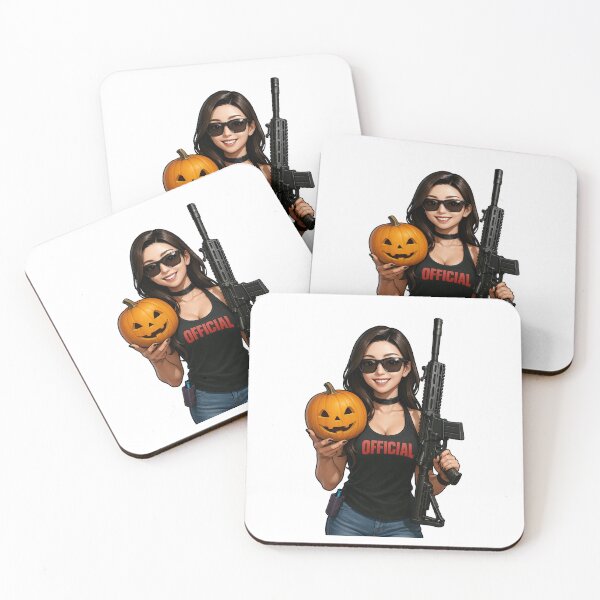 Item preview, Halloween machine gun Girl designed and sold by RAWLIFEGRAPHIC.