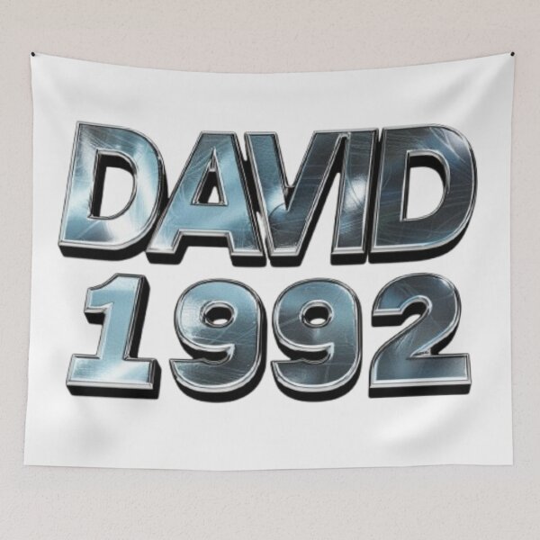 Item preview, David 1992 — Chrome 3D Name Design designed and sold by AlexLineArt.