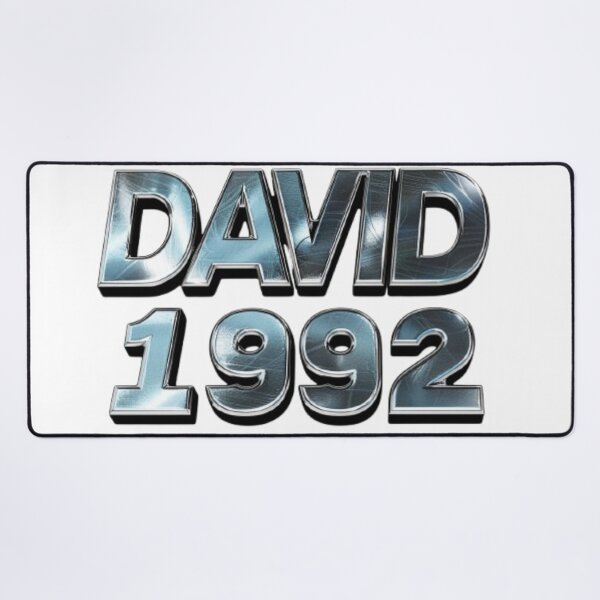 Item preview, David 1992 — Chrome 3D Name Design designed and sold by AlexLineArt.