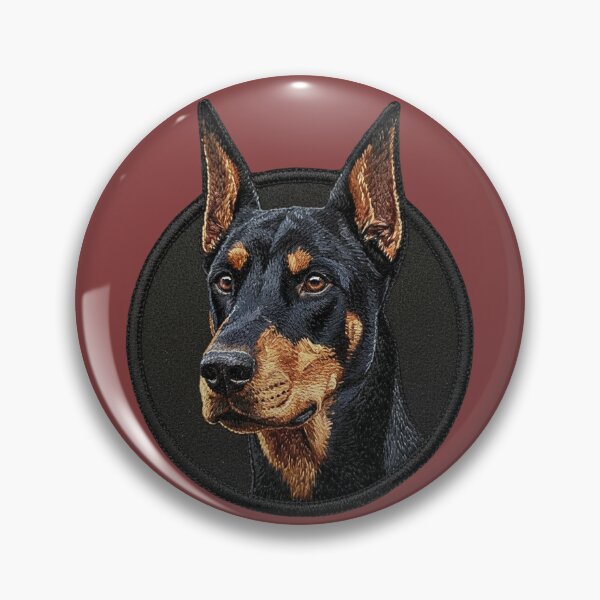 Item preview, Loyal Guardian: Embroidered Doberman Portrait designed and sold by modernaarte.