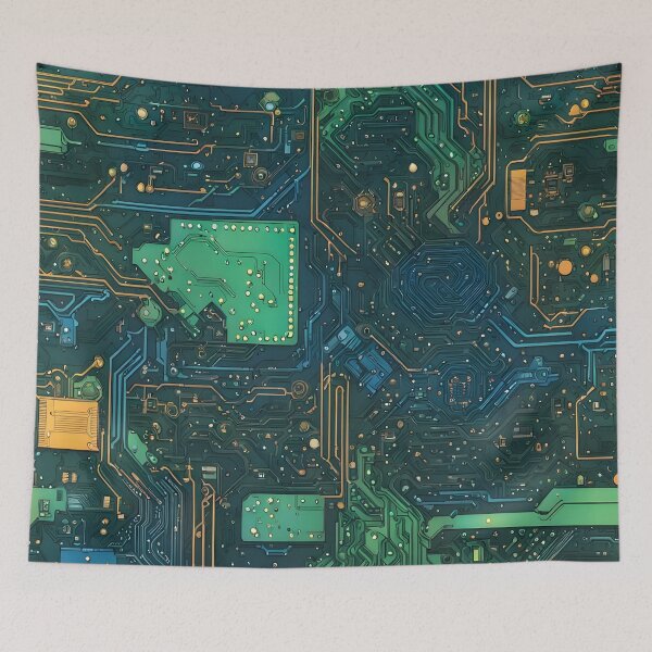 Item preview, Circuit Board Pattern Anime designed and sold by veryarticulated.