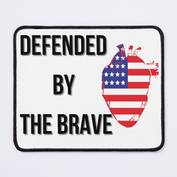 Item preview, American Flag defended by the Brave designed and sold by USAHeartShop.