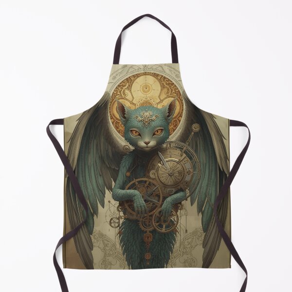 Item preview, The Timekeeper's Familiar – Steampunk Celestial Cat designed and sold by Edenglow Prints & Peculiars.