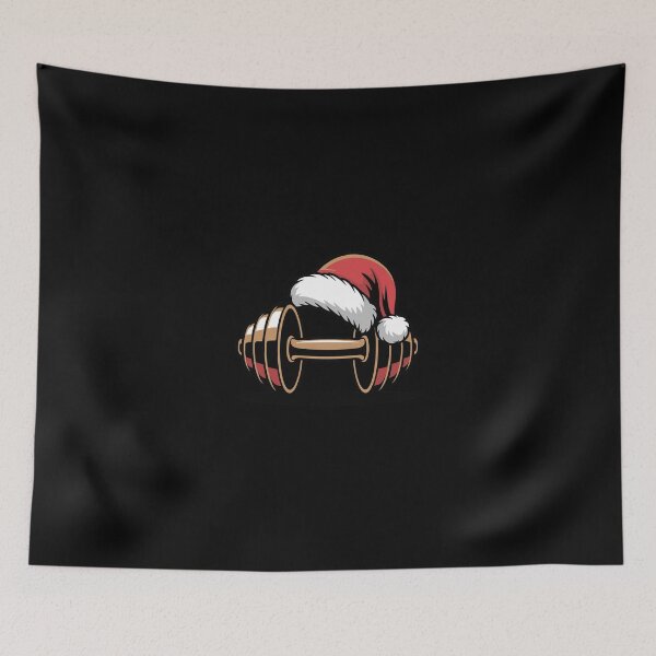 Item preview, Christmas Barbell with Santa Hat designed and sold by jkrphoto.