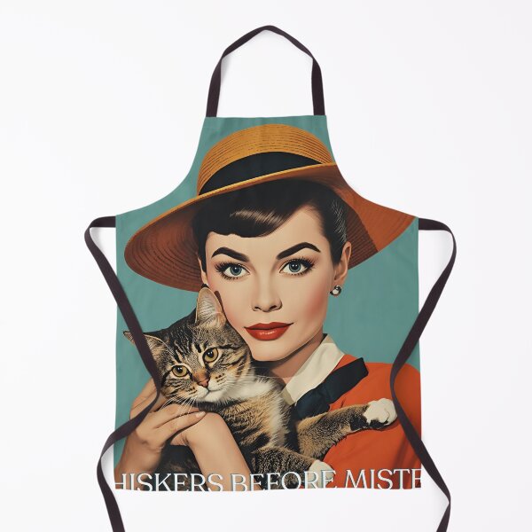 Item preview, Vintage Pretty Retro Girl Cute Cat Catlover Whiskers Before Misters designed and sold by Vintage City.