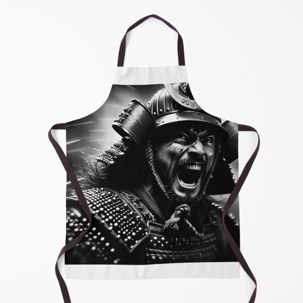 Item preview, Samurai Warrior Battle Cry – Dramatic Black and White Japanese Cinema Art Print designed and sold by youkee.
