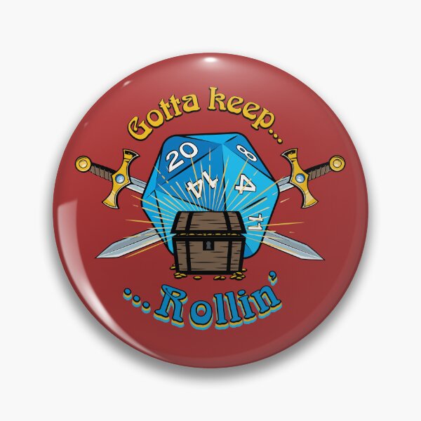 Item preview, Gotta Keep Rollin' 20 Sided Die designed and sold by Graphic Content Studio.