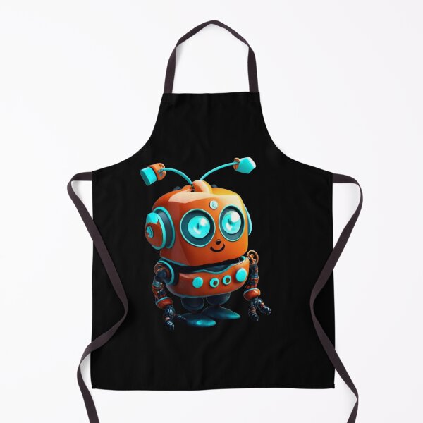 Item preview, Cute Turquoise Orange Robot Cartoon – Fun Sci-Fi Character Design designed and sold by Cultradesign.