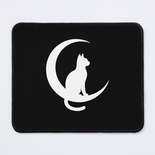 Item preview, Cat and Crescent Moon – Minimalist Witchy Celestial designed and sold by The Junto Shop.