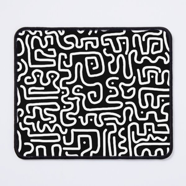 Item preview, Wiggle Woggle-Black White designed and sold by Fabricatemyart.
