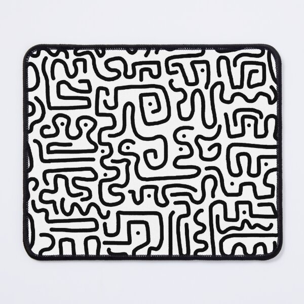Item preview, Wiggle Woggle-White Black designed and sold by Fabricatemyart.