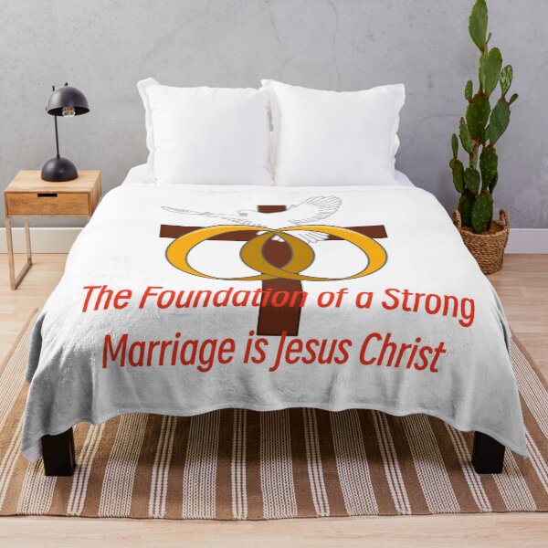 Item preview, A Strong Marriage is Built on Jesus (Gold Rings) (White Edition) designed and sold by Dkdesign41.