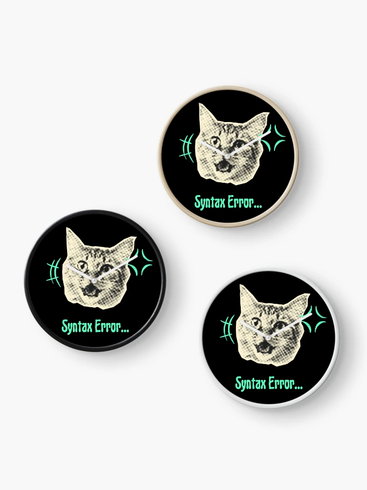 Thumbnail 3 of 4, Clock, Syntax Error designed and sold by WolfidiusWear.