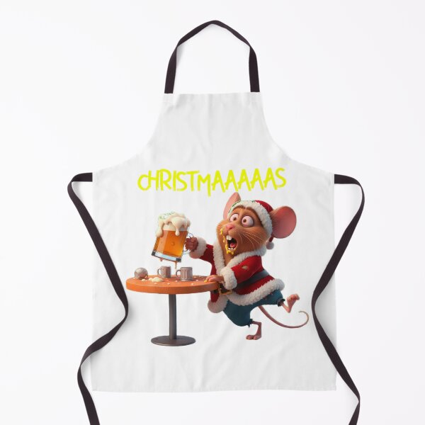 Item preview, Pixar-Style Zippy Mouse Santa Drinking Beer designed and sold by Zippy Creation.