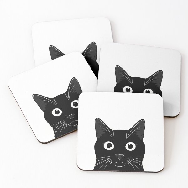 Item preview, Curious Black Cat Face Vector designed and sold by RGShirtWorks.
