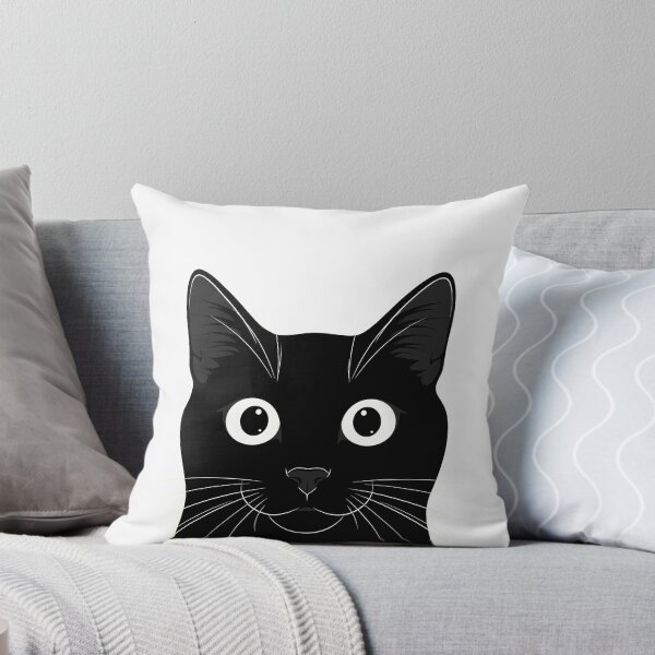 Item preview, Curious Black Cat Face Vector designed and sold by RGShirtWorks.