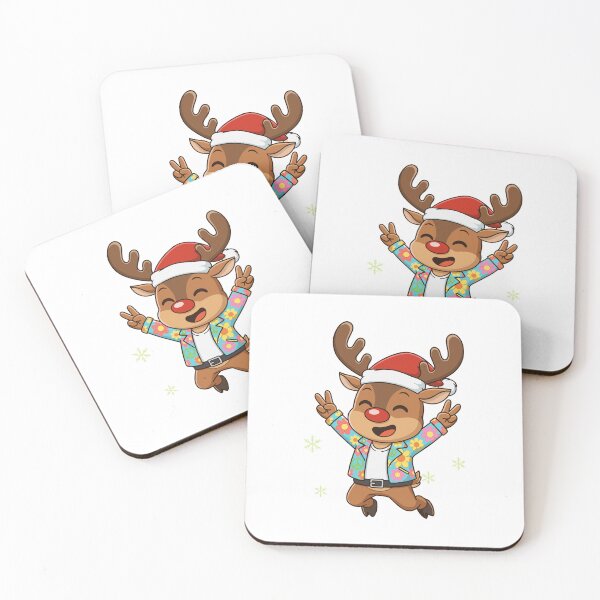 Item preview, Joyful Christmas Reindeer with Tropical Shirt designed and sold by RGShirtWorks.