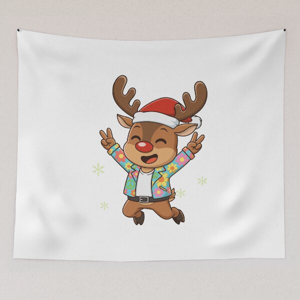Item preview, Joyful Christmas Reindeer with Tropical Shirt designed and sold by RGShirtWorks.