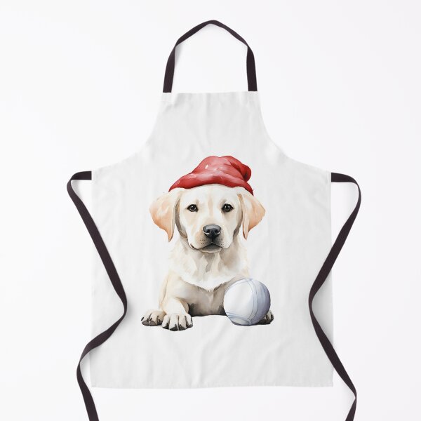 Item preview, Playful Labrador Puppy in Red Hat with Snowball designed and sold by QuietBloom80.