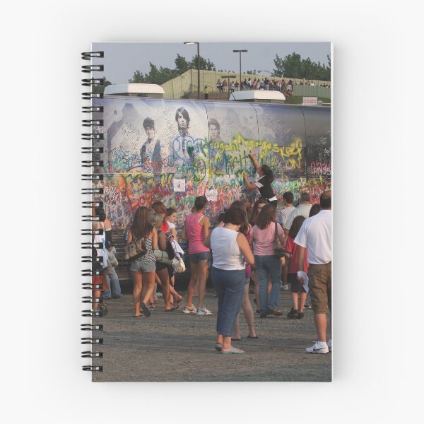 Item preview, Concert Fans Signing The Jonas Brothers Tour Bus - Photograph designed and sold by ConcertImages.