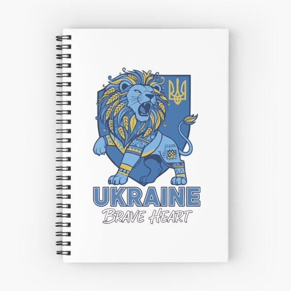 Item preview, Ukrainian Brave Heart Lion Emblem with Trident designed and sold by RGShirtWorks.