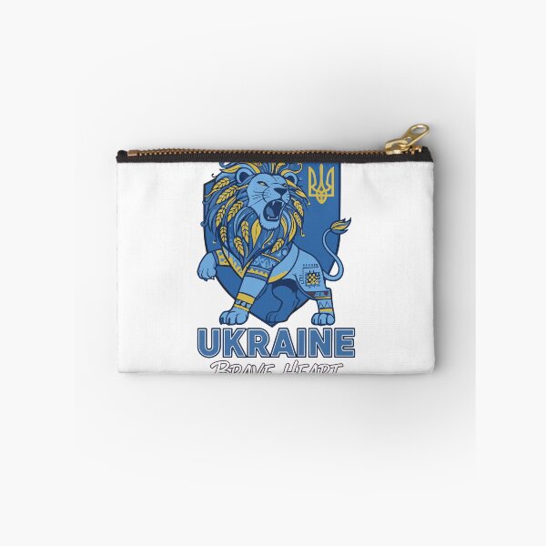 Item preview, Ukrainian Brave Heart Lion Emblem with Trident designed and sold by RGShirtWorks.