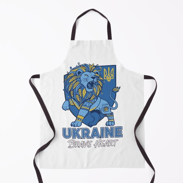 Item preview, Ukrainian Brave Heart Lion Emblem with Trident designed and sold by RGShirtWorks.