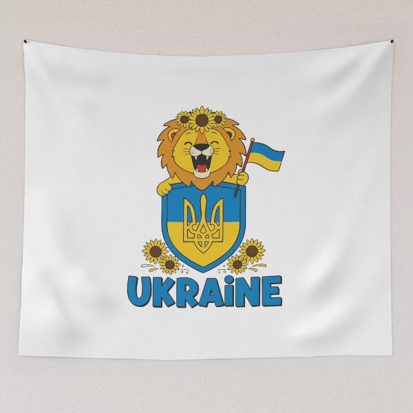 Item preview, Ukrainian Lion with Flag and Trident designed and sold by RGShirtWorks.