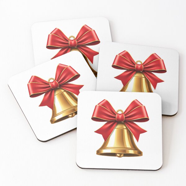 Item preview, Golden Christmas Bell Illustration with Red Ribbon Bow | Festive Holiday Decoration | Elegant Seasonal Art designed and sold by PixelVibe782.