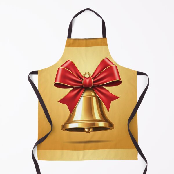 Item preview, Golden Christmas Bell Illustration with Red Ribbon Bow | Festive Holiday Decoration | Elegant Seasonal Art designed and sold by PixelVibe782.