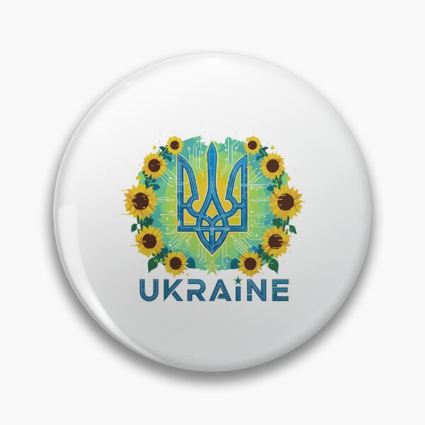 Item preview, Ukraine Trident, Sunflowers & Digital Circuitry designed and sold by RGShirtWorks.