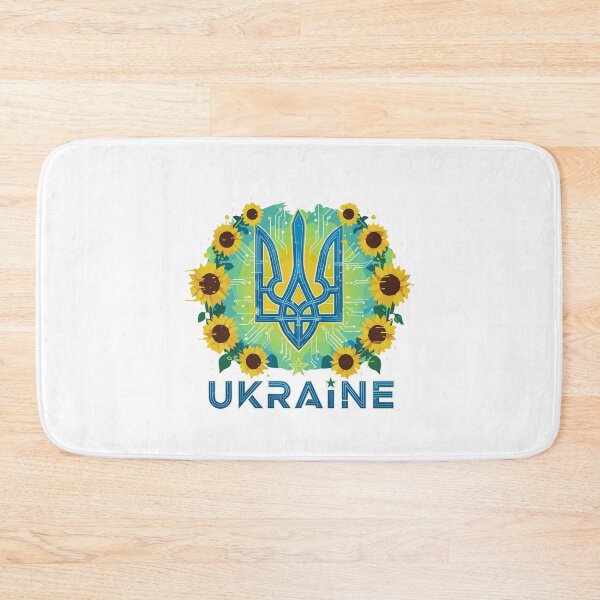 Item preview, Ukraine Trident, Sunflowers & Digital Circuitry designed and sold by RGShirtWorks.