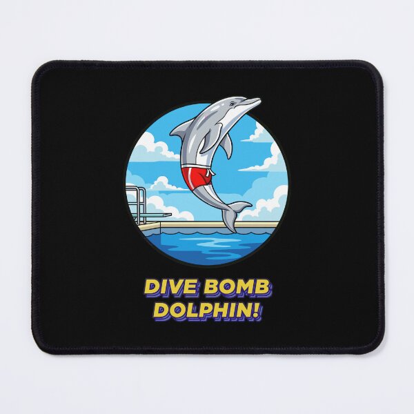 Item preview, Dive Bomb Dolphin Cartoon Illustration designed and sold by ML-Media.