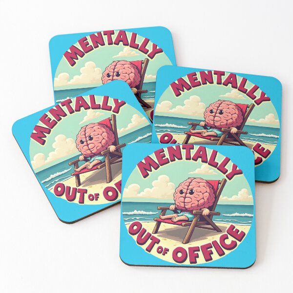 Item preview, Mentally Out of Office A brain in beach chair designed and sold by BDLdesigns.