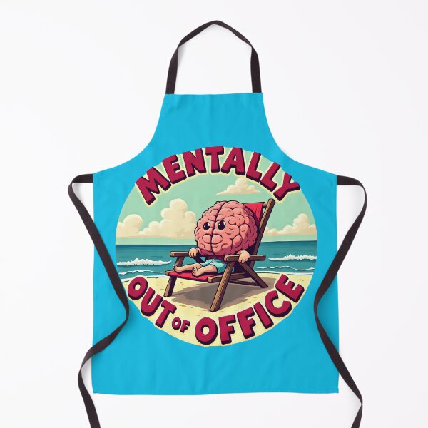 Item preview, Mentally Out of Office A brain in beach chair designed and sold by BDLdesigns.
