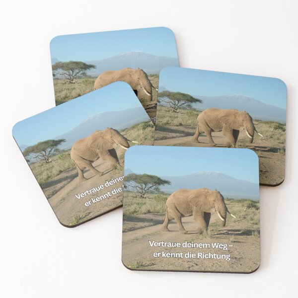 Item preview, Kopie von Kopie von Elephant & Mount Kilimanjaro, Strength and Serenity of Africa designed and sold by Katja LebenFreude.