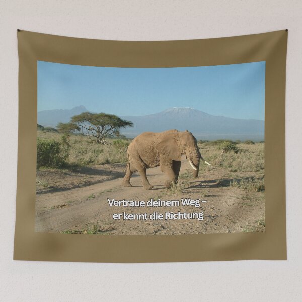 Item preview, Kopie von Kopie von Elephant & Mount Kilimanjaro, Strength and Serenity of Africa designed and sold by Katja LebenFreude.