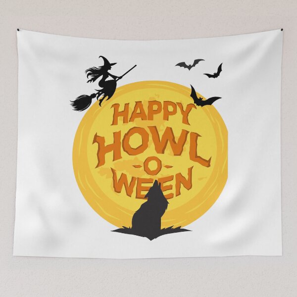 Item preview, Happy Halloween Full Moon and Wolf. designed and sold by Dinasshop.